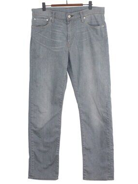 LEVIS 504 Cotton Blend Straight Leg Grey Jeans Pants - W33 L32